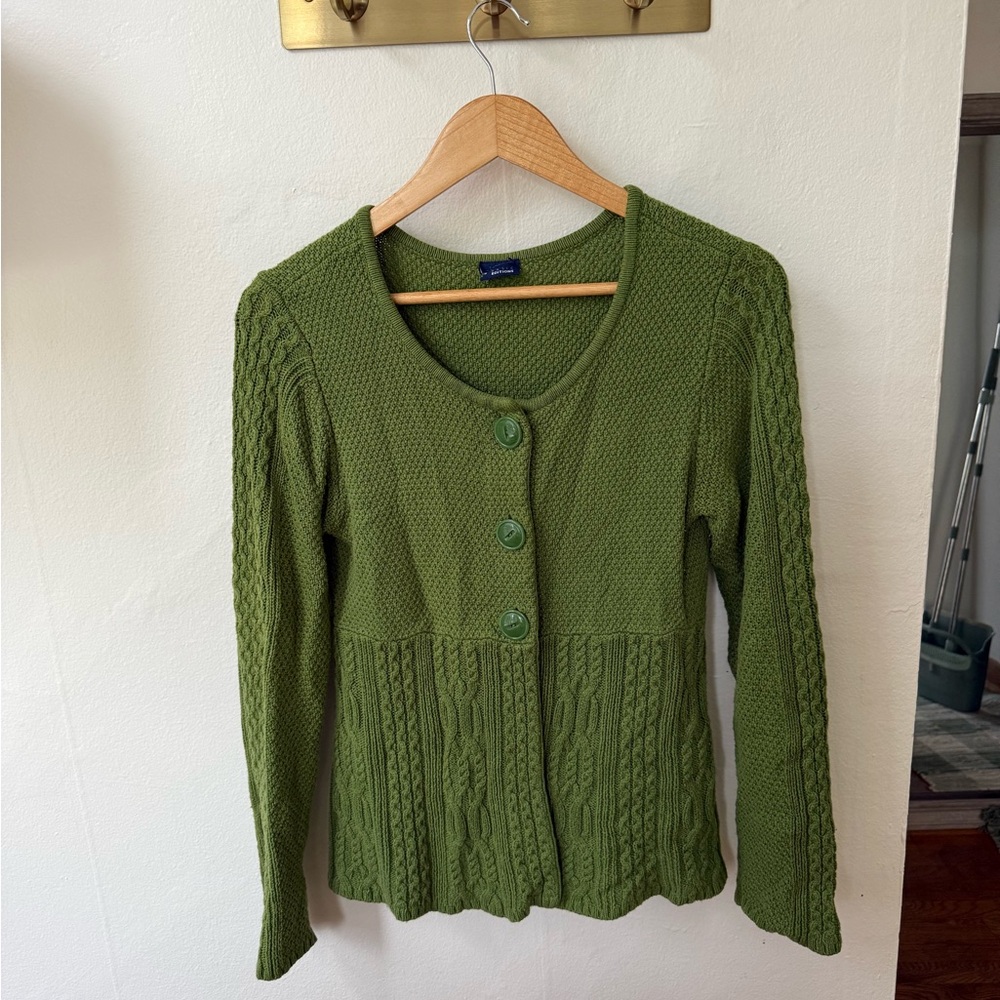 Soft Button Up Cardigan with Cable Knit Design